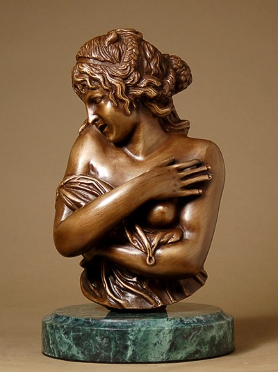 CLASSIC BRONZE BEAUTY HALF REVEALED SCULPTURE