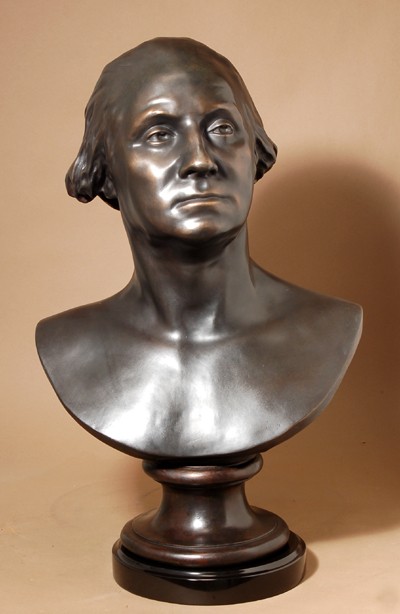 MAGNIFICENT GEORGE WASHINGTON STATELY BRONZE SCULPTURE