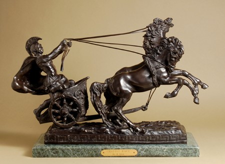 FABULOUS DYNAMIC CHARIOT RACE SCULPTURE