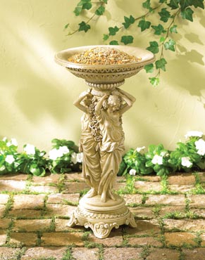 EXCEPTIONAL NEOCLASSICAL THREE MAIDEN SCULPTURE STATUE