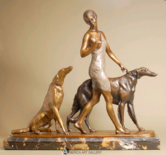 SENSUAL ART DECO BRONZE BEAUTY MUSEUM QUALITY SCULPTURE