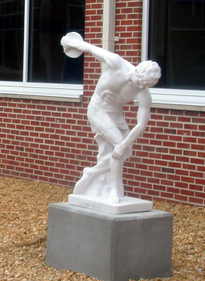 STUNNING OLYMPIAN DISCUS THROWER SCULPTURE STATUE
