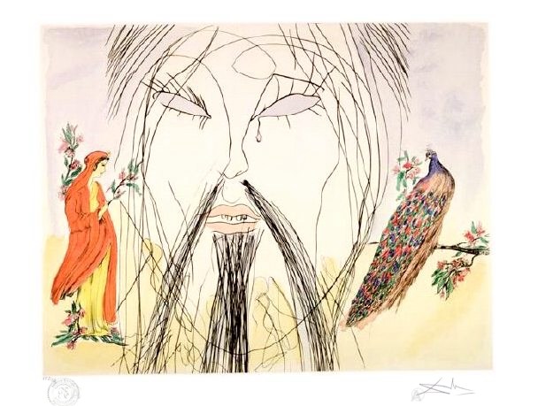 RARE! DALI PARIS PRINTER PROOF SIGNED Ltd Ed CONFUCIUS