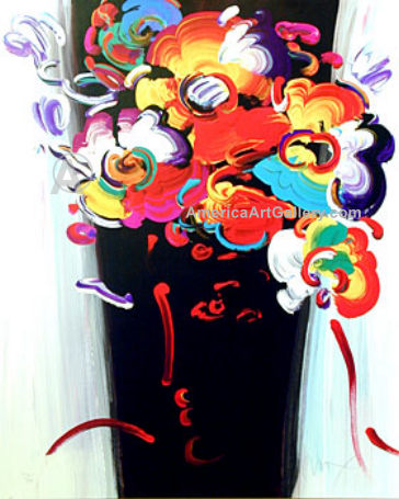 FABULOUS PETER MAX HAND SIGNED ROSEVILLE w/COA