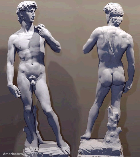 MAGNIFICENT OVERSIZE SCULPTURE OF DAVID by MICHELANGELO