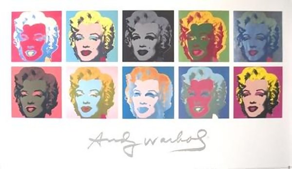VERY RARE! LIMITED ED ANDY WARHOL 10 MARILYN MONROE