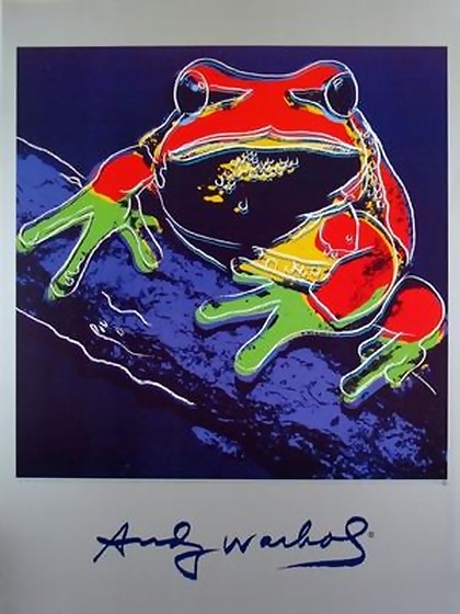 ANDY WARHOL OFFICIAL RARE L/E WILDLIFE FROG PRINT